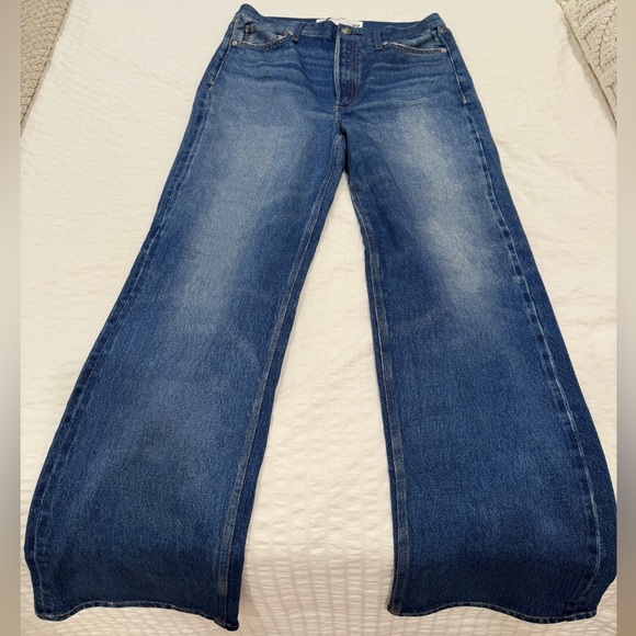 NWT rag & bone Women’s Cosmos Miramar Shea High-Rise Relaxed Straight Pants 27 - Picture 3 of 6